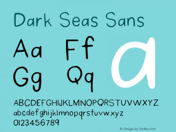 Dark Seas Sans Version 1.002;Fontself Maker 2.3.5 Font Sample