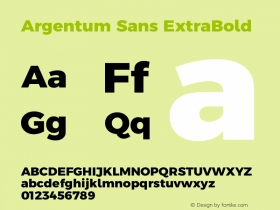 Argentum Sans ExtraBold Version 5.001;January 29, 2019;FontCreator 11.5.0.2425 64-bit Font Sample