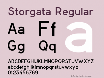 StorgataRegular Version 1.007;Fontself Maker 3.1.1 Font Sample