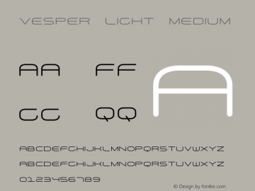 Vesper Light Medium Version 1.000;PS 001.000;hotconv 1.0.88;makeotf.lib2.5.64775图片样张