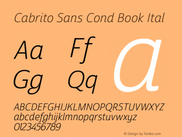 CabritoSans-ConBooIt Version 1.000 Font Sample