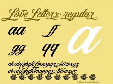 Love Letters Version 1.00 January 31, 2019, initial release Font Sample