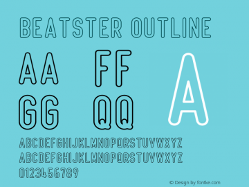 Beatster Outline Version 1.008;Fontself Maker 3.1.1图片样张