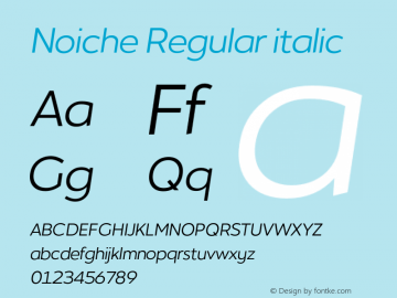 Noiche Regular italic 图片样张