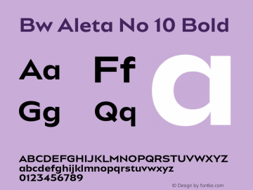 BwAletaNo10-Bold Version 1.000;PS 001.000;hotconv 1.0.88;makeotf.lib2.5.64775;YWFTv17 Font Sample