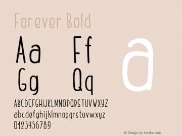 Forever Bold Version 1.003;Fontself Maker 3.0.1 Font Sample