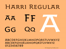 Harri Regular Version 1.000图片样张