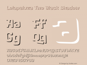 Lolapeluza Two Black Shadow Version 1.000;PS 001.000;hotconv 1.0.88;makeotf.lib2.5.64775 Font Sample