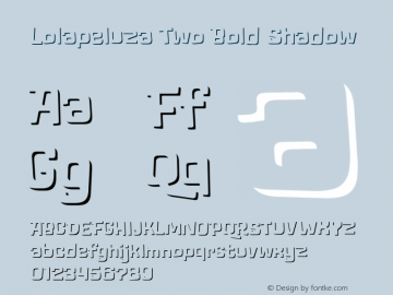 Lolapeluza Two Bold Shadow Version 1.000;PS 001.000;hotconv 1.0.88;makeotf.lib2.5.64775 Font Sample