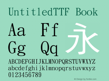 UntitledTTF Version 1.0 Font Sample