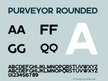 Purveyor Rounded Version 1.00;August 1, 2018;FontCreator 11.5.0.2427 64-bit Font Sample