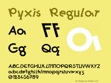 Pyxis Regular Version 1.000;PS 001.000;hotconv 1.0.88;makeotf.lib2.5.64775 Font Sample