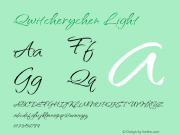 Qwitcherychen-Light Version 1.000 Font Sample