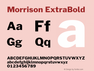Morrison ExtraBold Version 0.018;February 2, 2019;FontCreator 11.5.0.2425 64-bit Font Sample