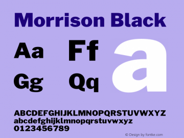 Morrison Black Version 0.018;February 2, 2019;FontCreator 11.5.0.2425 64-bit Font Sample