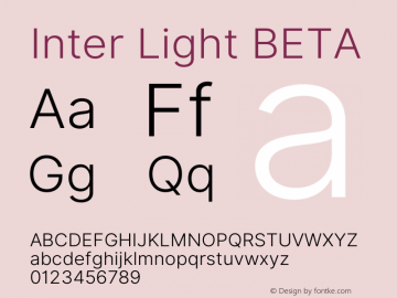Inter Light BETA 3.3;20b39288a图片样张
