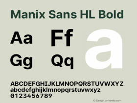 Manix SansHL-Bold 3.3;20b39288a Font Sample