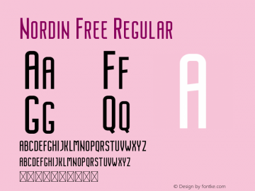 NordinFree-Regular 1.0 Font Sample