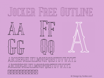 Jocker Free Outline 1.0 Font Sample