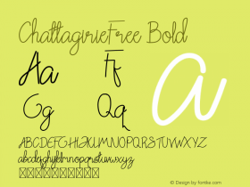 ChattagirieFree Bold Version 1.002;Fontself Maker 3.1.1图片样张