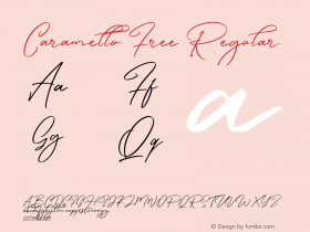 CaramelloFree 1.000 Font Sample