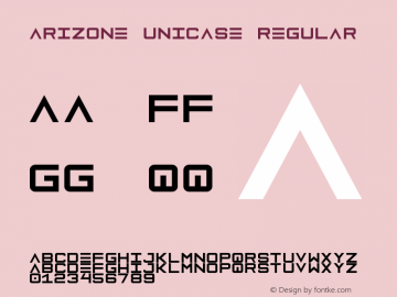 Arizone Unicase Regular Version 1.0 Font Sample