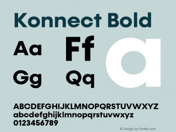 Konnect-Bold Version 1.000;PS 001.000;hotconv 1.0.88;makeotf.lib2.5.64775;YWFTv17图片样张