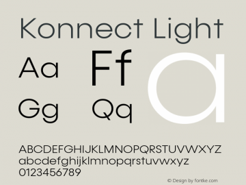 Konnect Light Version 1.000;PS 001.000;hotconv 1.0.88;makeotf.lib2.5.64775;YWFTv17图片样张