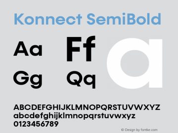Konnect SemiBold Version 1.000;PS 001.000;hotconv 1.0.88;makeotf.lib2.5.64775;YWFTv17图片样张