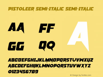 Pistoleer Semi-Italic Version 3.0; 2019图片样张