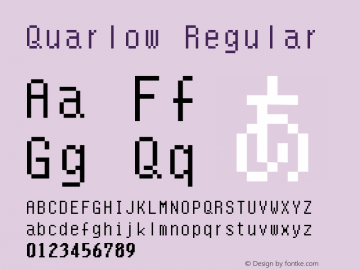Quarlow Version 1.2 Font Sample