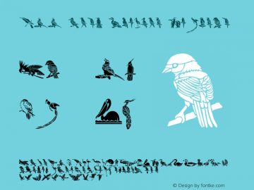 HFF Bird Stencil 1.001 | Free for personal use Font Sample