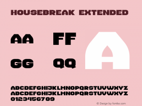 Housebreak Extended Version 1.000 Font Sample