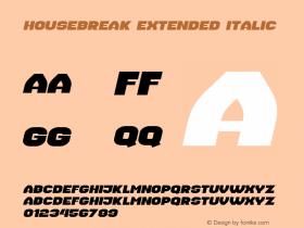 Housebreak Extended Italic Version 1.000图片样张