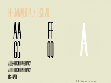 HFF Jammed Pack 2.019 | Free for personal, private and non-commercial use | fontfun@gmail.com Font Sample