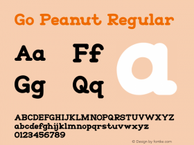 Go Peanut Version 1.000 Font Sample