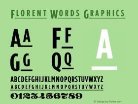 Florent Words Graphics Version 1.000;PS 001.001;hotconv 1.0.56;YWFTv17 Font Sample