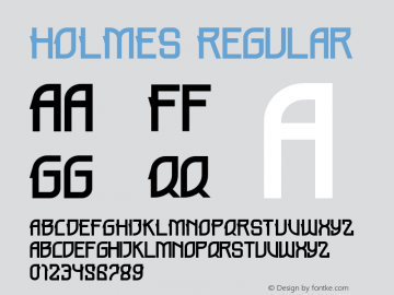 HOLMES Version 1.00;February 7, 2019;FontCreator 11.5.0.2430 64-bit Font Sample