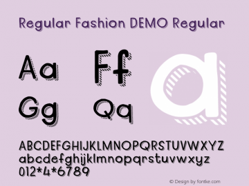 Regular Fashion DEMO Regular Version 1.000图片样张