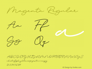 Magenta  Font Sample
