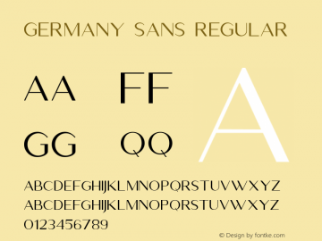 GermanySans 1.000 Font Sample