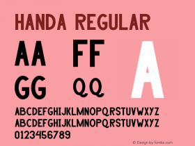 HANDA Version 1.002;Fontself Maker 3.1.1 Font Sample