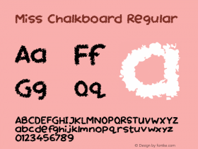 Miss Chalkboard Version 1.00 February 14, 2019, initial release图片样张