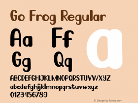 Go Frog Version 1.000 Font Sample