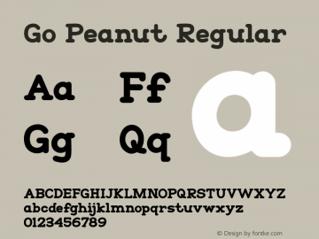 Go Peanut Version 1.000 Font Sample