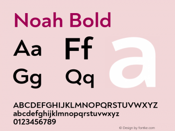 Noah Bold Version 1.000; ttfautohint (v1.8)图片样张