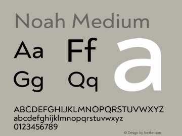 Noah Medium Version 1.000;PS 001.000;hotconv 1.0.88;makeotf.lib2.5.64775图片样张