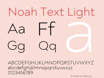 Noah Text Light Version 1.000; ttfautohint (v1.8)图片样张