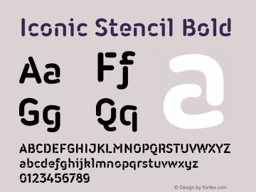 IconicStencil-Bold Version 1.000;PS 001.000;hotconv 1.0.88;makeotf.lib2.5.64775图片样张