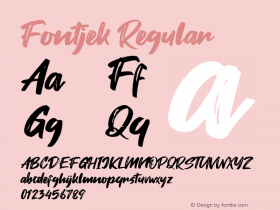 Fontjek Version 1.000图片样张